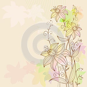 Floral flowers background