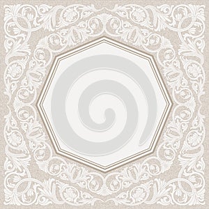 Floral frame background in arabic motif