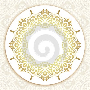 Floral frame background in arabic motif