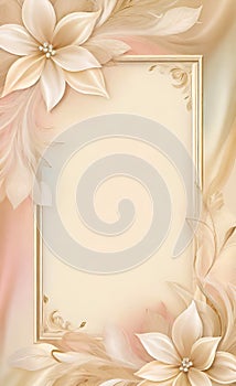 Floral frame background with copy space