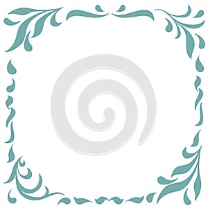 Floral Frame for design of monograms, invitations, frames, menus, labels and websites. Graphic elements for design of