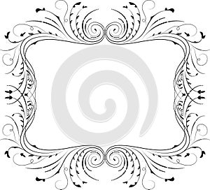 Floral frame, element for design, vector