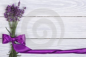 Floral frame from flowers of lavender