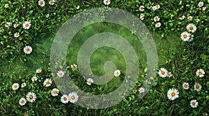 Floral Frame with Space for Copy