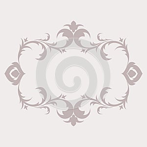 Floral frame in the style of Baroque. Decorative