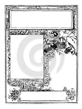 Floral frame to customise with own text