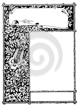 Floral frame to customise with own text