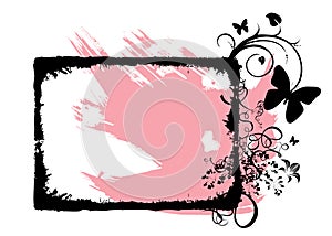 Floral frame vector