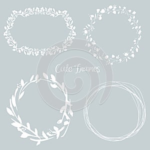 Floral frames set