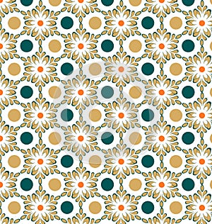 Floral geometric pattern