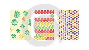 Floral and geometric patterns, diverse decorative elements vector design Generative AI