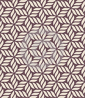 Floral geometric seamless pattern