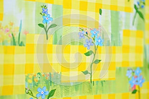 Floral Gingham Pattern