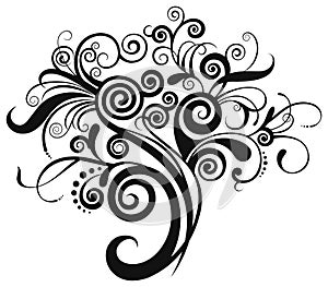 Floral graphic design element