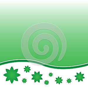 Floral green background