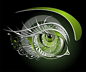 Floral green eye