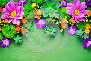 Floral greeting card mockup