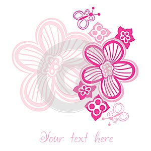 Floral greeting card with place for your text.