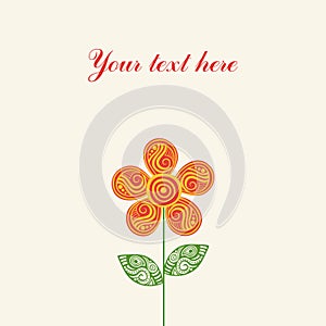 Floral greeting card with place for your text.