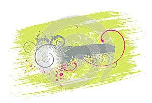 Floral grunge sample banners