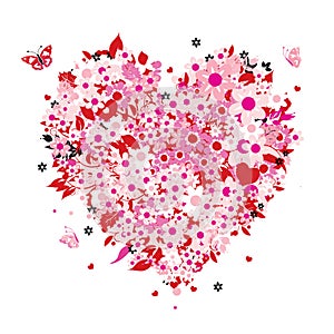Floral heart shape