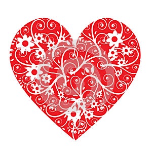 Floral heart shape