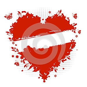 Floral heart shape, valentine