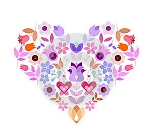 Floral Heart vector design