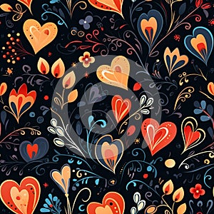 Floral Hearts A Romantic Fusion of Floral and Loving Heart Shapes