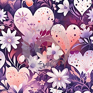 Floral Hearts A Romantic Fusion of Floral and Loving Heart Shapes