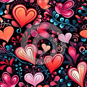 Floral Hearts A Romantic Fusion of Floral and Loving Heart Shapes