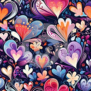 Floral Hearts A Romantic Fusion of Floral and Loving Heart Shapes