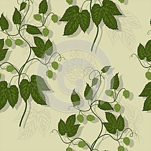 Floral hop seamless pattern
