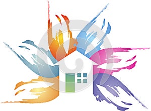 Floral house logo