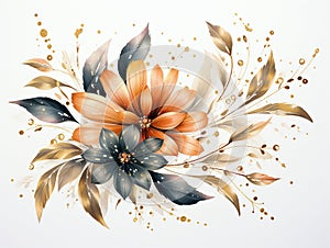 Floral Illustration for simple and elegant design, website, wallpaper, greetings, postcards. Banner