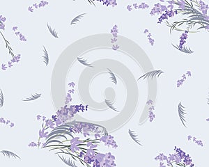Floral lavender retro vintage background