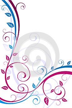 Floral leaf card with text space