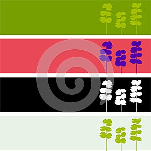 Floral Leaf Web Banners