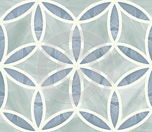 Floral line artistic decorative endless patern. Abstract organic shapes ornamental tile leaves and lines geometric pattern.