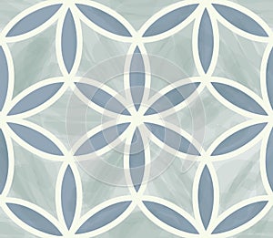 Floral line artistic decorative endless patern. Abstract organic shapes ornamental tile leaves and lines geometric pattern.