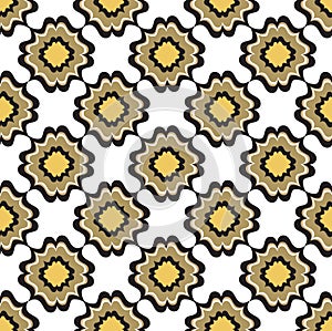 Floral line texture. Abstract Ethnic Seamless Background.