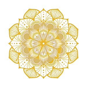 Floral mandala pattern design on white