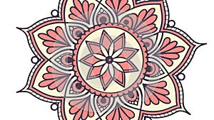 Floral Mandala Pattern Ã¢â¬' Elegant Decorative Vector Motif, vector design Generative AI
