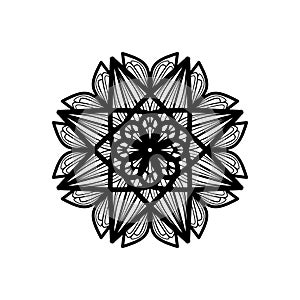 floral mandala pattern vector illustration. Round Pattern Mandala. Round backgrounds for the greeting cards, invitation, tattoo