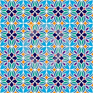 Floral Moroccan Mosaic Pattern