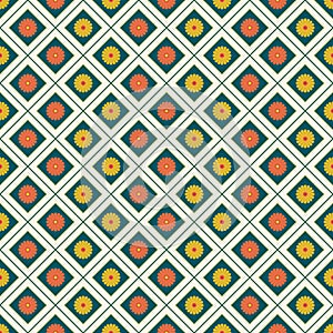 Floral mosaic pattern