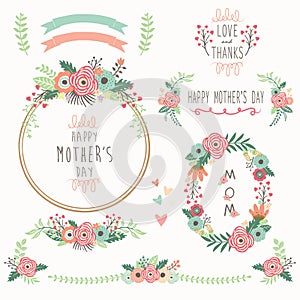 Floral Mother's Day Elements