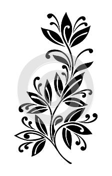 Floral motifs template for invite or greeting card