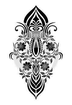 Floral motifs template for invite or greeting card