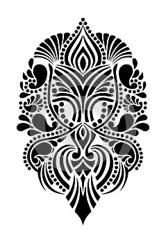 Floral motifs template for invite or greeting card